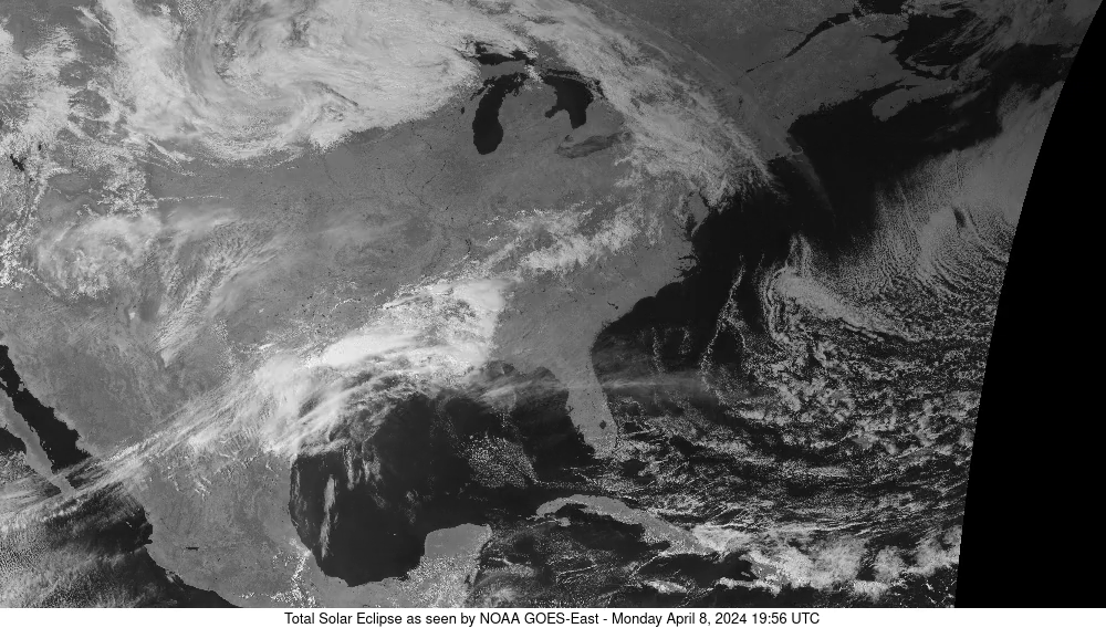Source Band 3 frame labeled 19:56 UTC on April 8, 2024, after the selected Indianapolis-area patch has brightened from its sampled minimum.