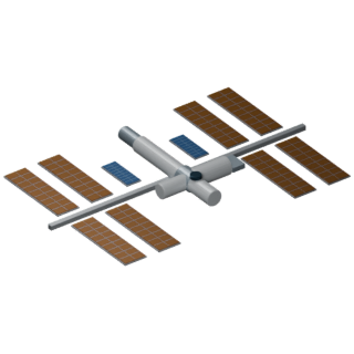 Original Blender illustration of the International Space Station